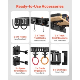 VEVOR Σετ Ράγες Δεσίματος E-Track για Βαν & Τρέιλερ 4 Ράγες 0,4μ, Ά... VEVOR Σετ Ράγες Δεσίματος E-Track για Βαν & Τρέιλερ 4 Ράγες 0,4μ, Ά...