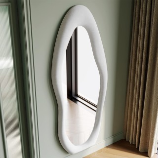 Shally Dogan Μεγάλος Κυματιστός Καθρέφτης με Πλαίσιο Επενδεδυμένο μ...