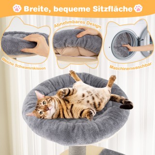 Costway Πολυώροφo Ονυχοδρόμιο Γκρι 197 cm x 68 cm x 58 cm, με Άνετη...