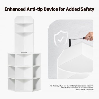 VEVOR Γωνιακή Ντουλάπα 71,5 x 540x 163,3 cm με Σταθμό Φόρτισης & Ρυ...