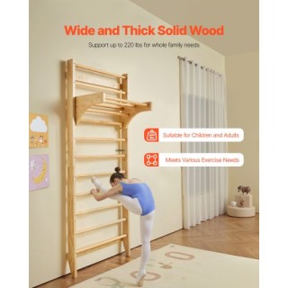 VEVOR Ξύλινη Σουηδική Σκάλ... σκευή 10 Επιπέδων για Παιδιά SMPPGSM1...