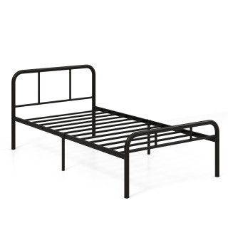 Costway Μεταλλικό Κρεβάτι Μονό για Στρώμα 90x200 cm HU10898DK-T
