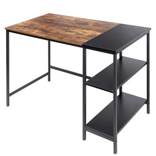 BAKAJI  Γραφείο Βιβλιοθήκη Τραπέζι Υπολογιστή Μέταλλο Ξύλο Σπίτι Γρ...