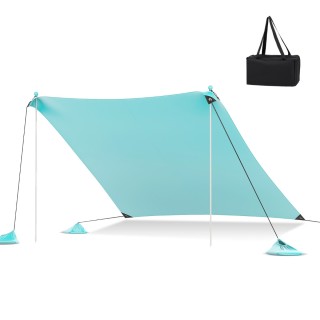 Costway  Φορητό Σκίαστρο Παραλίας με Προστασία UPF 50+ και Ανθεκτικ...