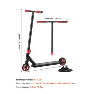 VEVOR Σκούτερ Κόλπων Δρόμου για Παιδιά & Ενήλικες με Διπλό Κατάστρω...