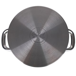 Galileo Κατσαρόλα με καπάκι από ανοξείδωτο χάλυβα 16 εκ. με επαγωγι...