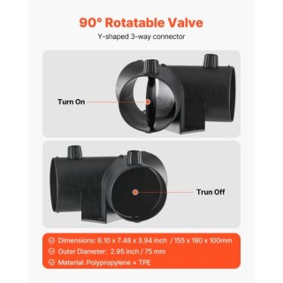 VEVOR Σετ Αγωγών Θερμαντήρα Πετρελαίου, Εξάρτημα Εξόδου Αέρα 75mm μ... VEVOR Σετ Αγωγών Θερμαντήρα Πετρελαίου, Εξάρτημα Εξόδου Αέρα 75mm μ...