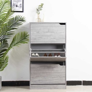 BAKAJI Ντουλάπα παπουτσιών 3 φύλλων με ράφια διπλού βάθους ξύλο 63... BAKAJI Ντουλάπα παπουτσιών 3 φύλλων με ράφια διπλού βάθους ξύλο 63...