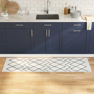 vidaXL Χαλί Κουζίνας Λευκό 180 x 60 cm Βελούδο 42013422 vidaXL Χαλί Κουζίνας Λευκό 180 x 60 cm Βελούδο 42013422