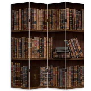 BAKAJI Παραβάν 4 Πάνελ Εκτύπωση Μπρος-Πίσω Βιβλιοθήκη Αντίκ Χωριστ... BAKAJI Παραβάν 4 Πάνελ Εκτύπωση Μπρος-Πίσω Βιβλιοθήκη Αντίκ Χωριστ...