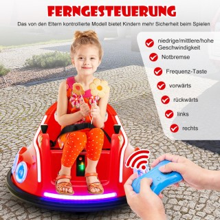 Costway Παιδικό Αυτοκινητάκι Συγκρουόμενο 12V με 360° Περιστροφή, Μ... Costway Παιδικό Αυτοκινητάκι Συγκρουόμενο 12V με 360° Περιστροφή, Μ...