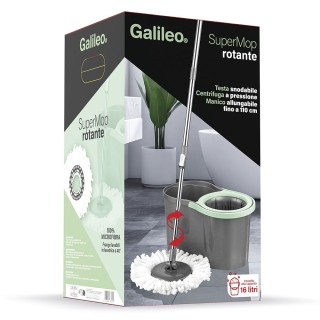 Galileo Super Mop περιστρεφόμενο 16 λ με επεκτάσιμο σωλήνα έως 110 ... Galileo Super Mop περιστρεφόμενο 16 λ με επεκτάσιμο σωλήνα έως 110 ...