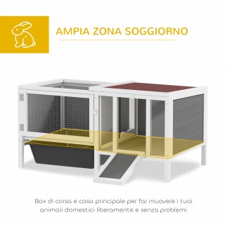 PawHut Εξωτερικό Κλουβί Κουνελιών με Σπιτάκι, Χώρο Τρεξίματος και Δ... PawHut Εξωτερικό Κλουβί Κουνελιών με Σπιτάκι, Χώρο Τρεξίματος και Δ...