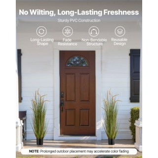 VEVOR Τεχνητό Φυτό Γρασιδιού, Σετ 2 Τεμαχίων 1194mm Πιομάκιο Φύλλωμ...