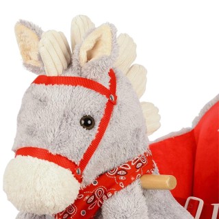 BAKAJI Ξύλινο κουνιστό άλογο με ρόδες και ήχους Πόνι Καρεκλάκι Γκρ... BAKAJI Ξύλινο κουνιστό άλογο με ρόδες και ήχους Πόνι Καρεκλάκι Γκρ...