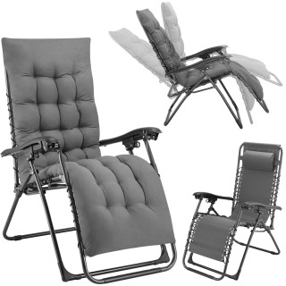 BAKAJI Πτυσσόμενη Καρέκλα Κήπου με Μαξιλάρι και Μεταλλικό Σκελετό Γ... BAKAJI Πτυσσόμενη Καρέκλα Κήπου με Μαξιλάρι και Μεταλλικό Σκελετό Γ...