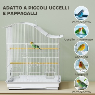 PawHut Κλουβί Πουλιών με 4 Πόρτες, 2 Μπολ, 2 Κλαδιά και Δίσκο, από ... PawHut Κλουβί Πουλιών με 4 Πόρτες, 2 Μπολ, 2 Κλαδιά και Δίσκο, από ...