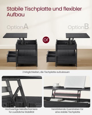 Τραπέζι Σαλονιού VASAGLE με Αποθηκευτικό Χώρο - Γκρι/Μαύρο Τραπέζι Σαλονιού VASAGLE με Αποθηκευτικό Χώρο - Γκρι/Μαύρο