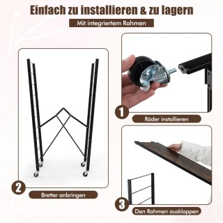 Costway  Πολυλειτουργική Ραφιέρα Αποθήκευσης με Ρυθμιζόμενα Ράφια κ...