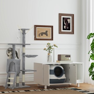 PawHut Πύργος για Γάτες με Σπιτάκι, Βάση, Πλατφόρμες και 4 Ποντικάκ... PawHut Πύργος για Γάτες με Σπιτάκι, Βάση, Πλατφόρμες και 4 Ποντικάκ...
