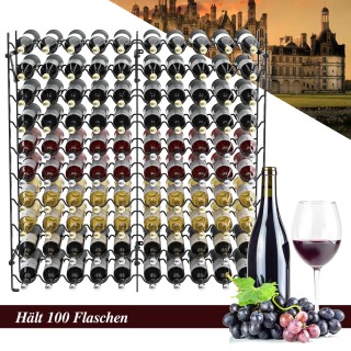 Costway Μεταλλική Ραφιέρα Κρασιών 10 Επιπέδων για 100 Φιάλες - Αντο... Costway Μεταλλική Ραφιέρα Κρασιών 10 Επιπέδων για 100 Φιάλες - Αντο...