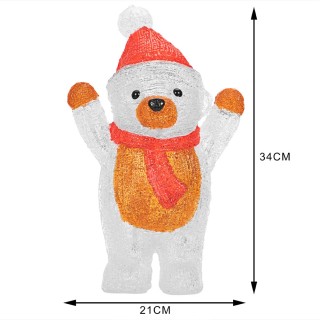 BAKAJI Ορθοστατούσα Ακρυλική Φιγούρα Αρκουδάκι με LED για Χριστούγε... BAKAJI Ορθοστατούσα Ακρυλική Φιγούρα Αρκουδάκι με LED για Χριστούγε...