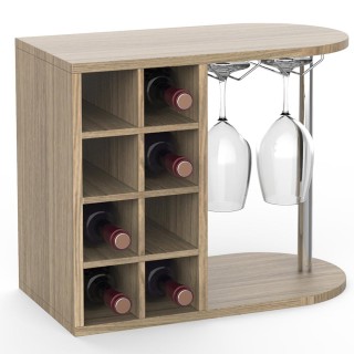 BAKAJI Ράφι Μπαρ Κάβα Κρασιού Τοίχος Ξύλο Κελάρι 8 Θέσεις + Θήκη Π... BAKAJI Ράφι Μπαρ Κάβα Κρασιού Τοίχος Ξύλο Κελάρι 8 Θέσεις + Θήκη Π...