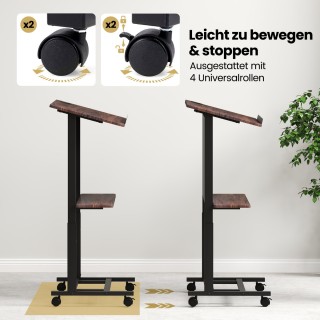 Τροχήλατο Βοηθητικό Τραπεζάκι για Laptop με Κλίση 70 x 42 x 103-12... Τροχήλατο Βοηθητικό Τραπεζάκι για Laptop με Κλίση 70 x 42 x 103-12...