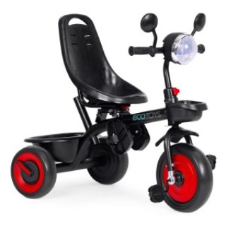 ECOTOYS Τρίκυκλο παιδικό καρότσι 3 σε 1 με περιστρεφόμενο κάθισμα κ...