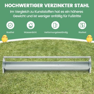 Costway Μεταλλική Ταΐστρα Κοτόπουλων με Μεγάλη Χωρητικότητα και Αν... Costway Μεταλλική Ταΐστρα Κοτόπουλων με Μεγάλη Χωρητικότητα και Αν...