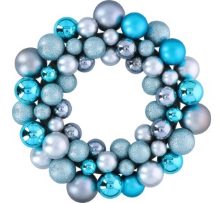 BAKAJI  Χριστουγεννιάτικο Στεφάνι με Μπάλες για Πόρτα Στεφάνι Χριστ...