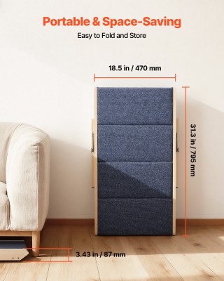 VEVOR Σκάλες Κατοικίδιων από Ξύλο, 4 Σκαλοπάτια για Κρεβάτια, Καναπ...