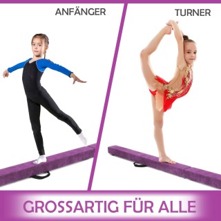 Costway Πτυσσόμενη Ισορροπία Γυμναστικής 2,1M Ανθεκτική - Μωβ FH100...