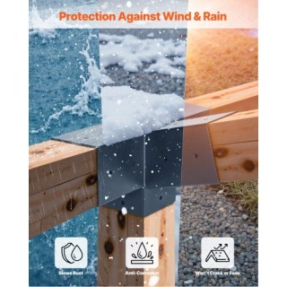 VEVOR Κιτ Βραχιόνων Περγκολάς 4 Δρόμων 3.5x3.5 Ίντσες DIY LPJJTZ3PC... VEVOR Κιτ Βραχιόνων Περγκολάς 4 Δρόμων 3.5x3.5 Ίντσες DIY LPJJTZ3PC...