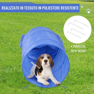PawHut Set Agility Dog for Dog Training με Σλάλομ, Τούνελ και Εμπόδ...