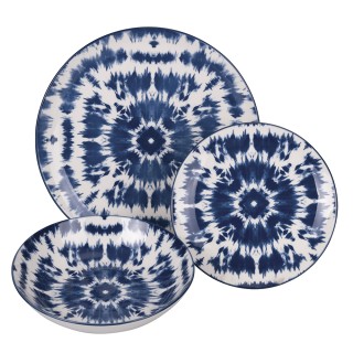 Villa DEste  Σετ πιάτων 18 τεμαχίων από πορσελάνη για 6 άτομα Blue ...