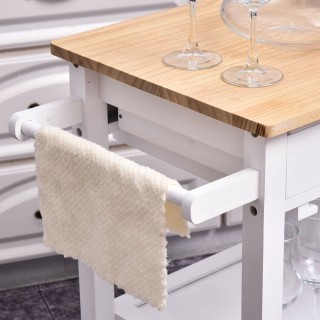 BAKAJI Ξύλινο Πολυλειτουργικό Τρόλεϊ Κουζίνας 88.5 x 40 x 86 cm 02... BAKAJI Ξύλινο Πολυλειτουργικό Τρόλεϊ Κουζίνας 88.5 x 40 x 86 cm 02...