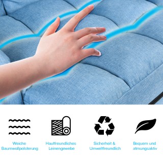 Costway Μπλε Πτυσσόμενος Καναπές-Κρεβάτι για Σπίτι και Γραφείο HW56... Costway Μπλε Πτυσσόμενος Καναπές-Κρεβάτι για Σπίτι και Γραφείο HW56...