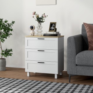 HOMCOM Συρταριέρα 3 Συρταριών Μοντέρνα σε Ξύλο, 60x38x71 εκ., Λευκή... HOMCOM Συρταριέρα 3 Συρταριών Μοντέρνα σε Ξύλο, 60x38x71 εκ., Λευκή...