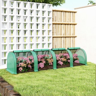 Outsunny Ανθεκτικό Αντι-UV Ατσάλινο & Αδιάβροχο Πλαστικό Θερμοκήπιο...