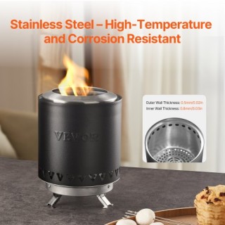 VEVOR Μίνι Επιτραπέζιο Τζάκι 6 Ανοξείδωτο Μαύρο Εσωτερικού/Εξωτερι... VEVOR Μίνι Επιτραπέζιο Τζάκι 6 Ανοξείδωτο Μαύρο Εσωτερικού/Εξωτερι...