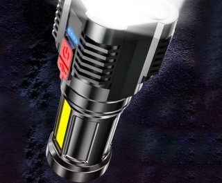 Επαναφορτιζόμενος Φακός Προβολέας LED με USB 5907451353561 VERK GROUP Επαναφορτιζόμενος Φακός Προβολέας LED με USB 5907451353561 VERK GROUP