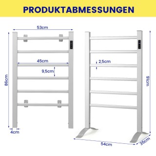 Costway Ηλεκτρική Θερμάστρα Πετσετών 54 x 35 x 91 εκ με Χρονοδιακό... Costway Ηλεκτρική Θερμάστρα Πετσετών 54 x 35 x 91 εκ με Χρονοδιακό...