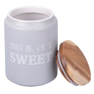 Villa DEste  Δοχείο ζάχαρης 750 ml από γρανίτη με καπάκι από μπαμπο...