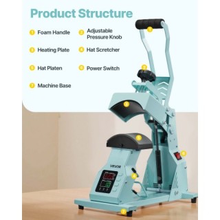 VEVOR Πρέσα Θερμότητας Καπέλων με 2 Πλάκες για HTV Πράσινη SDSJXKKM... VEVOR Πρέσα Θερμότητας Καπέλων με 2 Πλάκες για HTV Πράσινη SDSJXKKM...