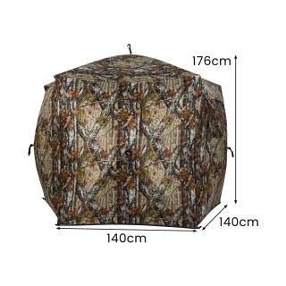 Costway Φορητό Καμουφλαρισμένο Popup Κυνηγετικό Σκηνικό 140x140x176...