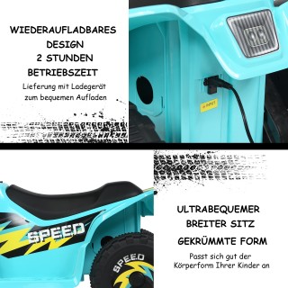 Costway  Ηλεκτρικό Παιδικό Quad με Επαναφορτιζόμενη Μπαταρία και Άν...