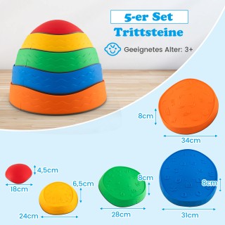 Costway Παιδικές Ισορροπιστικές Πέτρες Αντιολισθητικές έως 80 κιλά ...