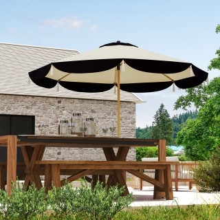 Outsunny Ομπρελόκηπος Ø2.6 m με Κάλυψη UV50+, Αεραγωγό και 8 Ακτίνε...