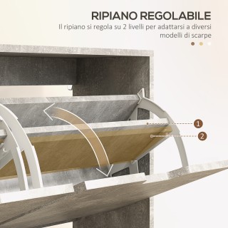 HOMCOM Κινητή Σκαπιέρα με 4 Ανακλινόμενα Συρτάρια σε 2 Επίπεδα για ... HOMCOM Κινητή Σκαπιέρα με 4 Ανακλινόμενα Συρτάρια σε 2 Επίπεδα για ...